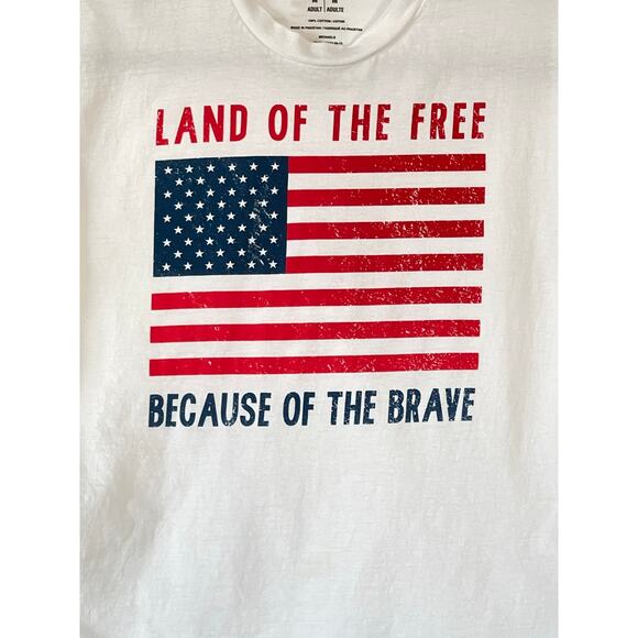 Land of the Free Flag Adult T-Shirt by Celebrate It Medium - Picture 3 of 5